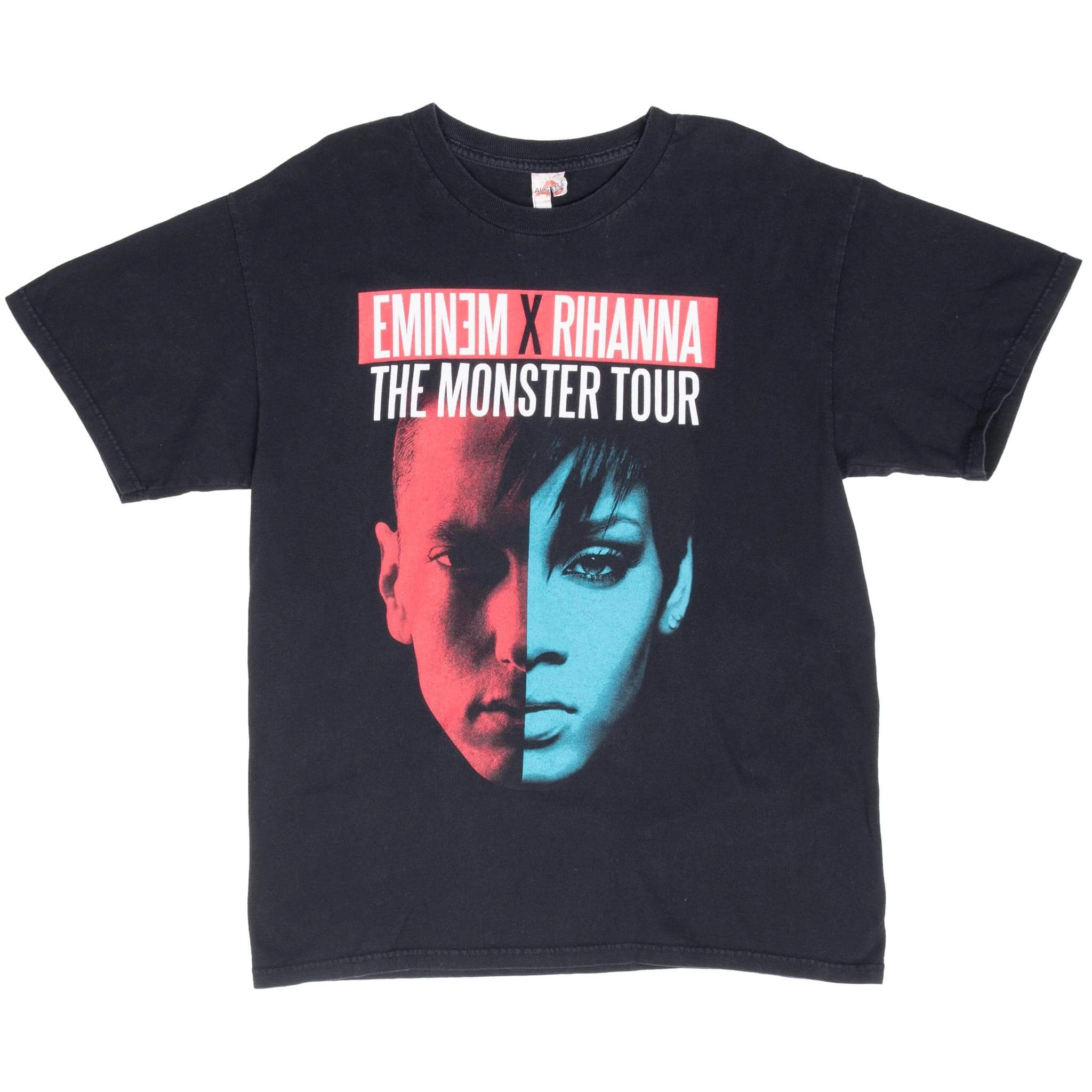 VINTAGE RAP EMINEM X RIHANNA MONSTER TOUR 2014 TEE SHIRT MEDIUM