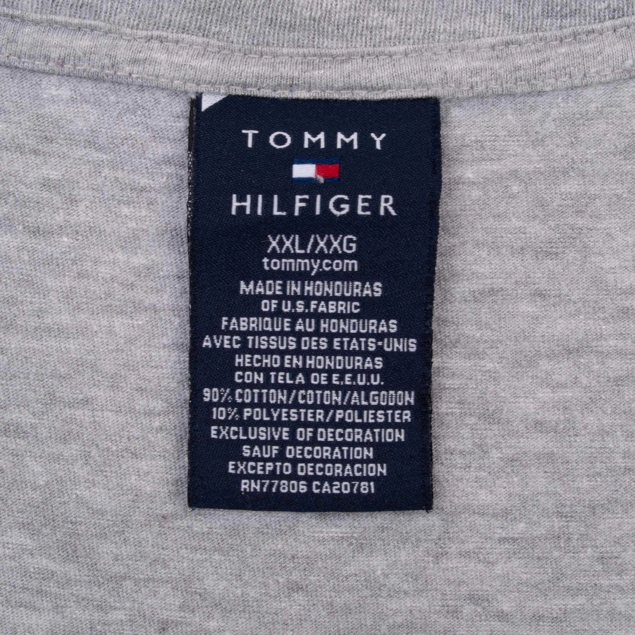 VINTAGE TOMMY HILFIGER GREY CLASSIC TEE SHIRT 2XL