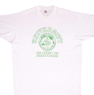 VINTAGE UNIVERSITY OF HAWAII 1990S TEE SHIRT SIZE 2XL MADE IN USA