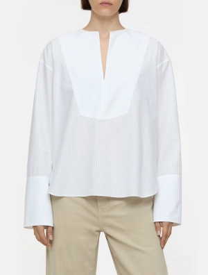 White Cotton Voile Blouse