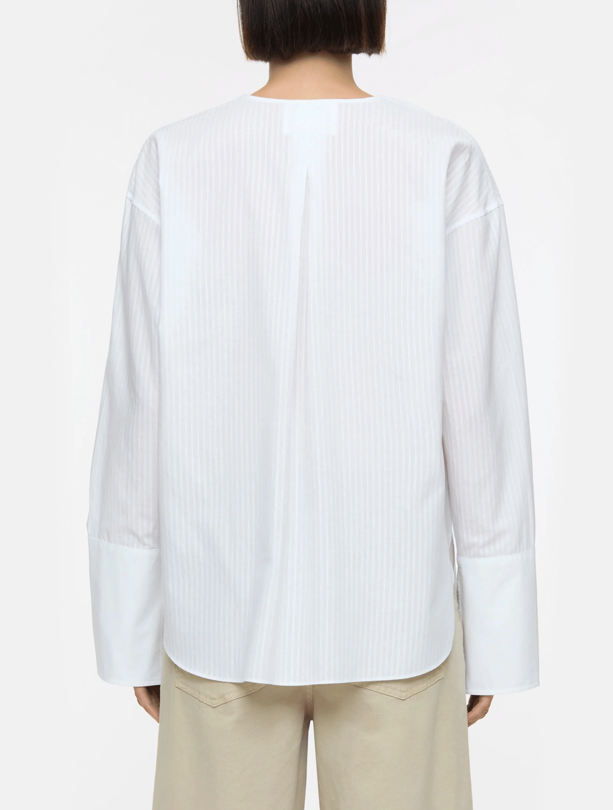 White Cotton Voile Blouse