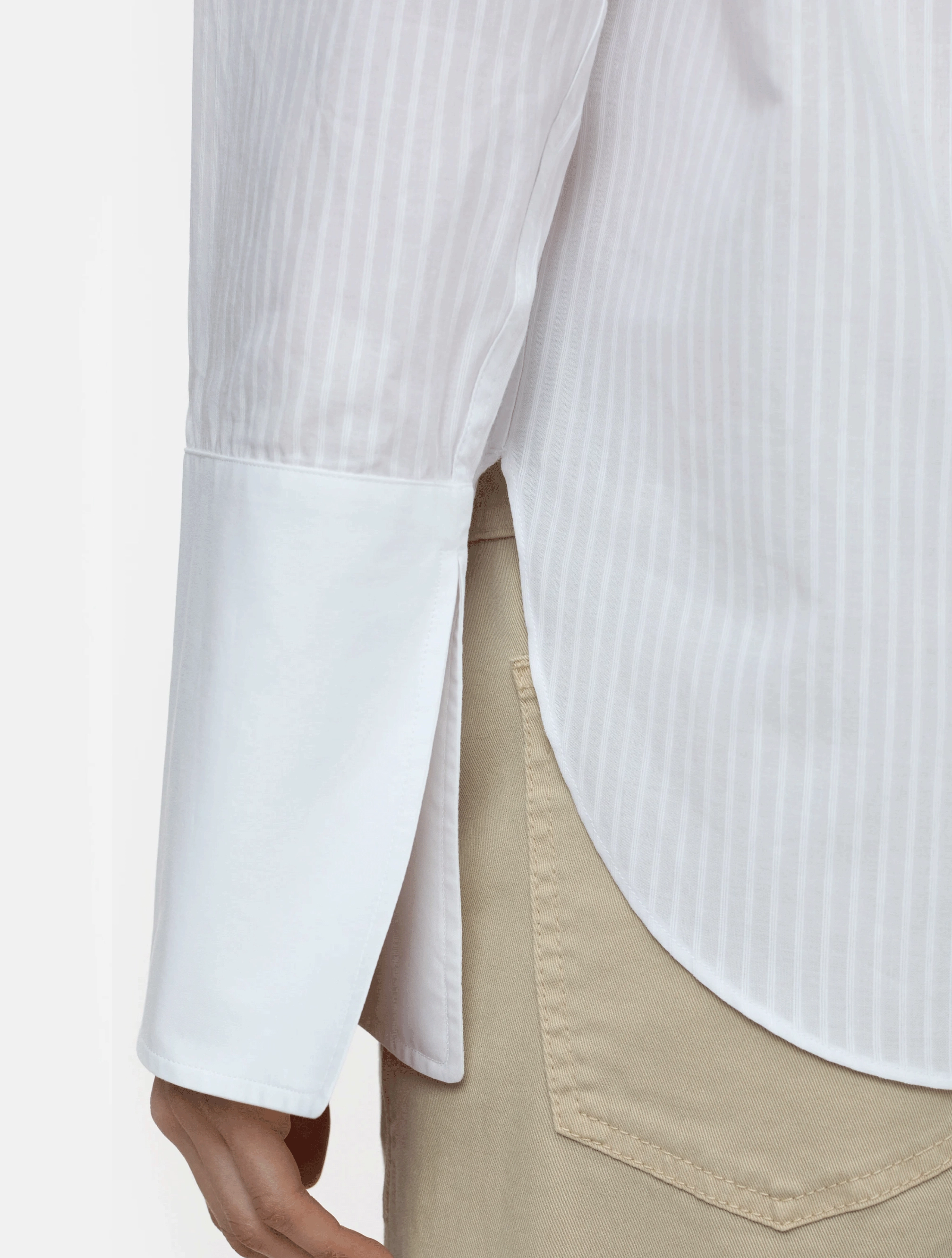 White Cotton Voile Blouse