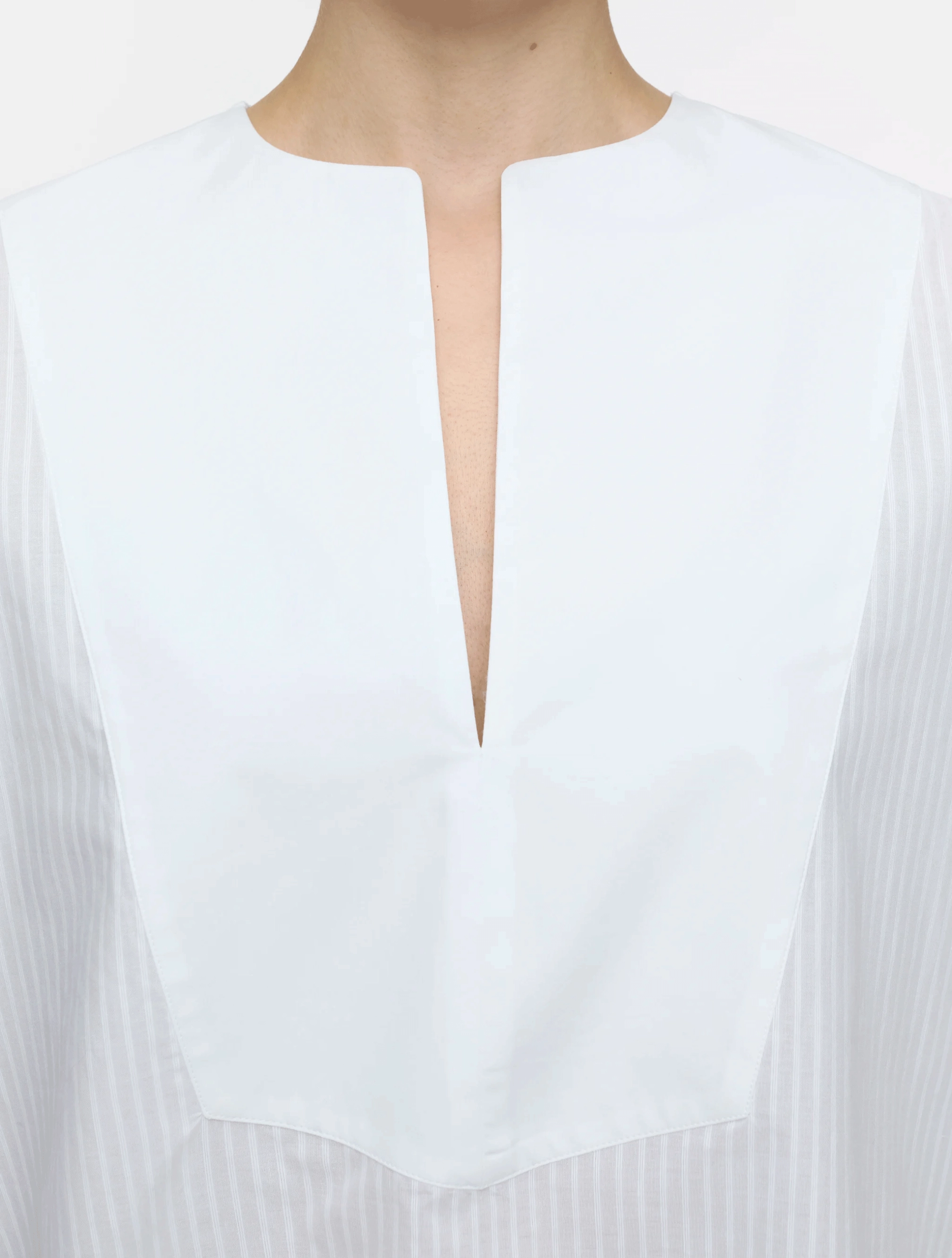 White Cotton Voile Blouse