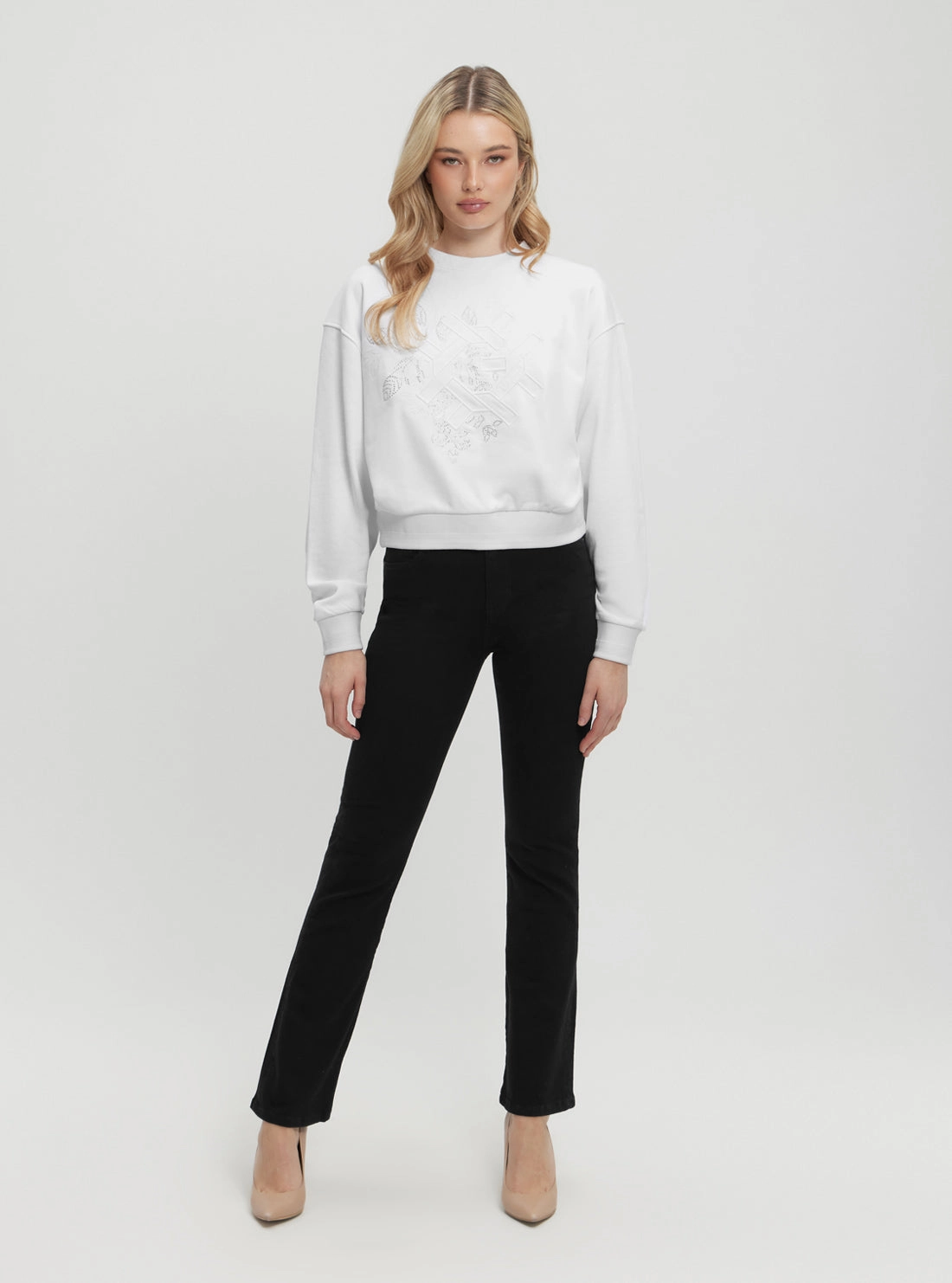 White G-Wave Logo Jumper