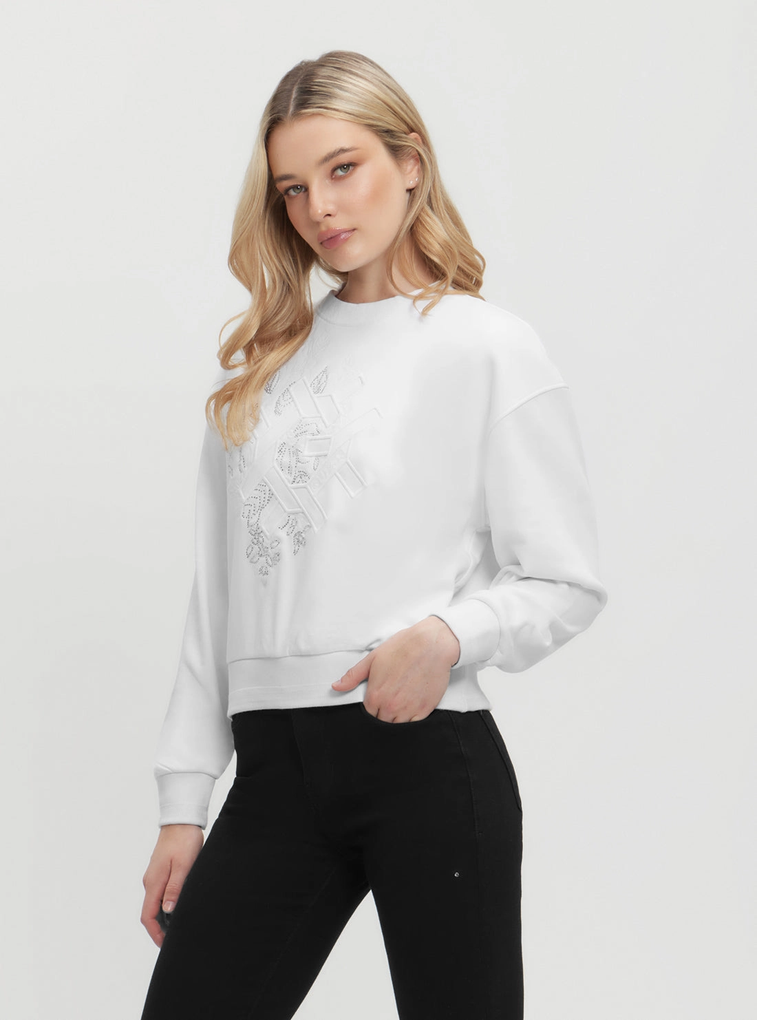White G-Wave Logo Jumper