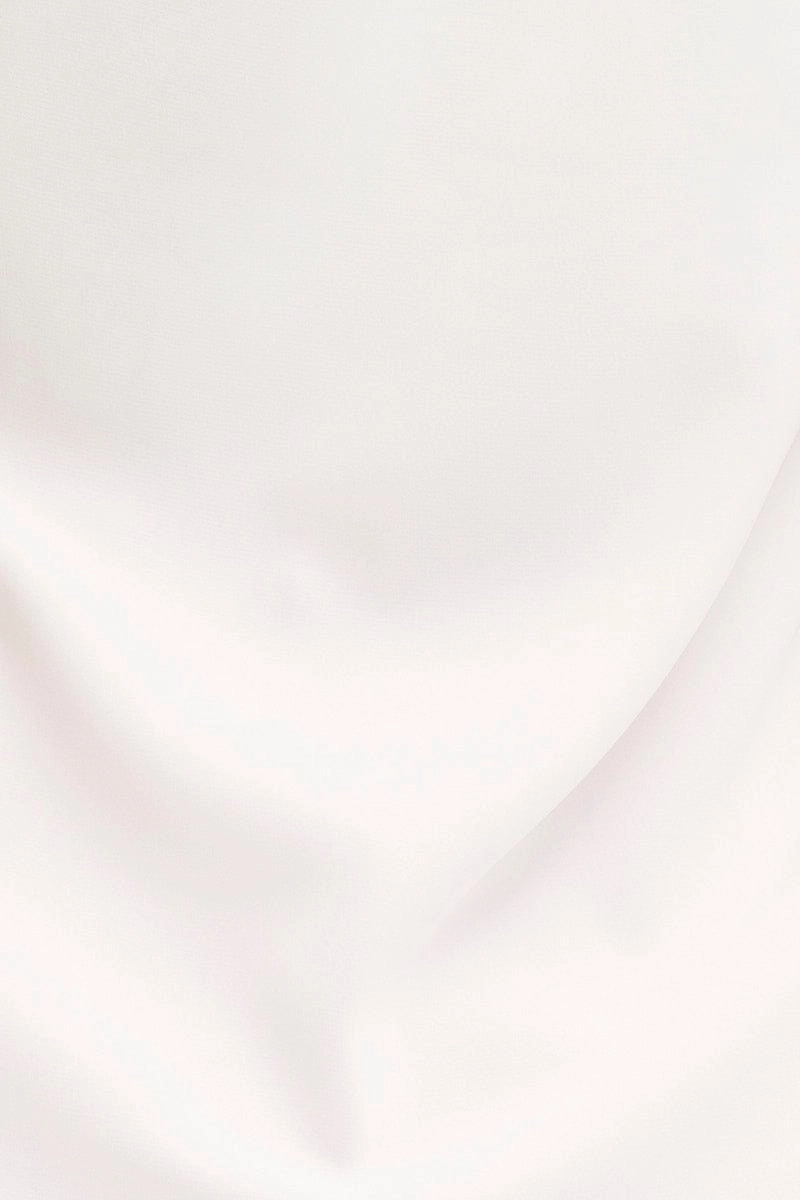 White Tie Front Ruffle Sleeve Top