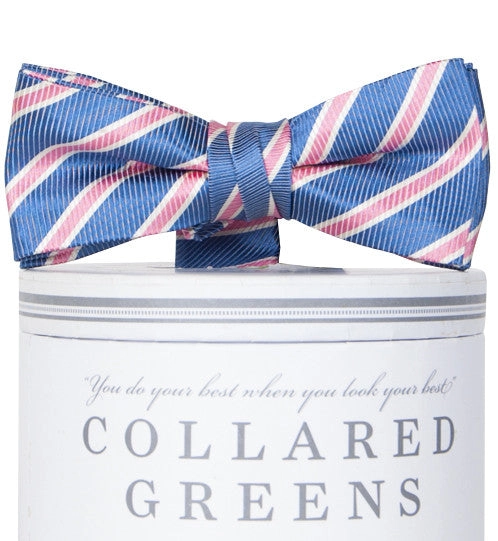Whitman: Boys Bow Tie - Navy/Pink