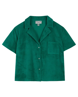 Women Shirt Towelling Haricot - قصيرة