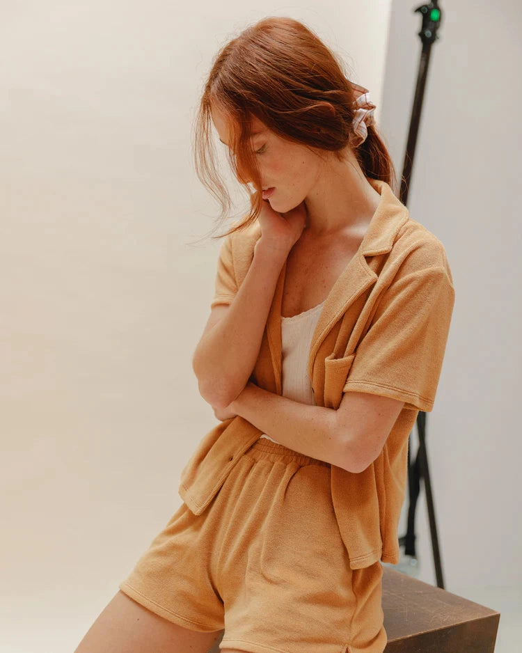 Women Shirt Towelling Honey - قصيرة