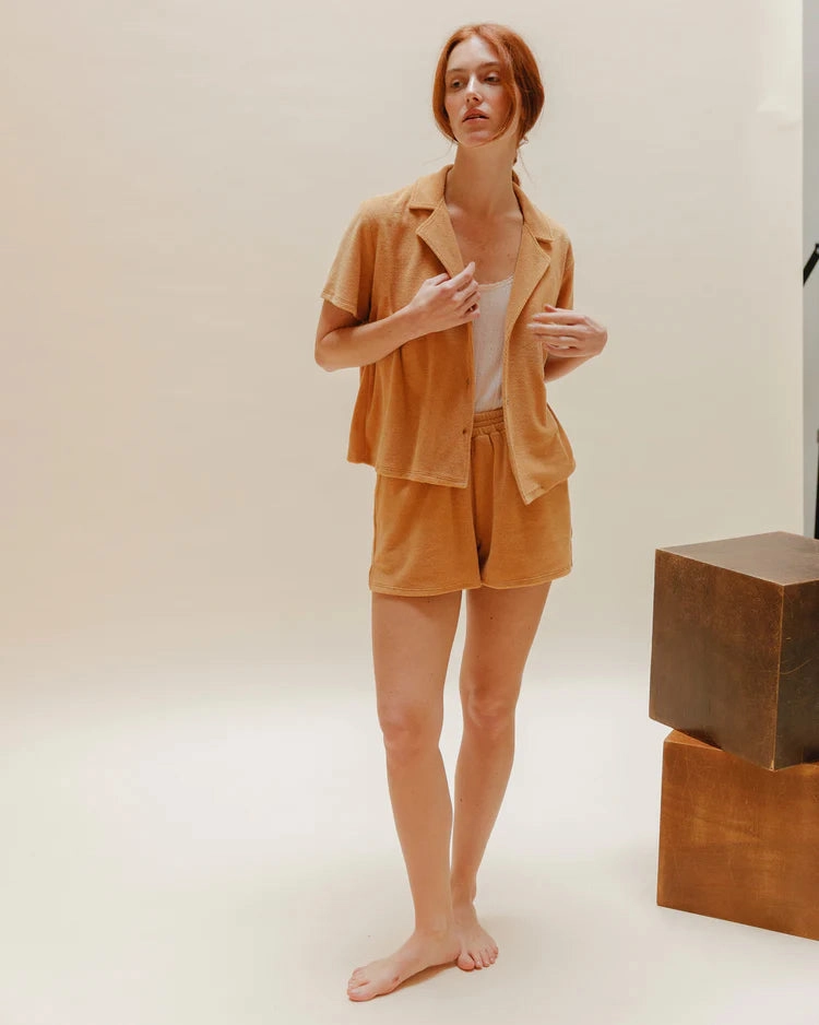 Women Shirt Towelling Honey - قصيرة