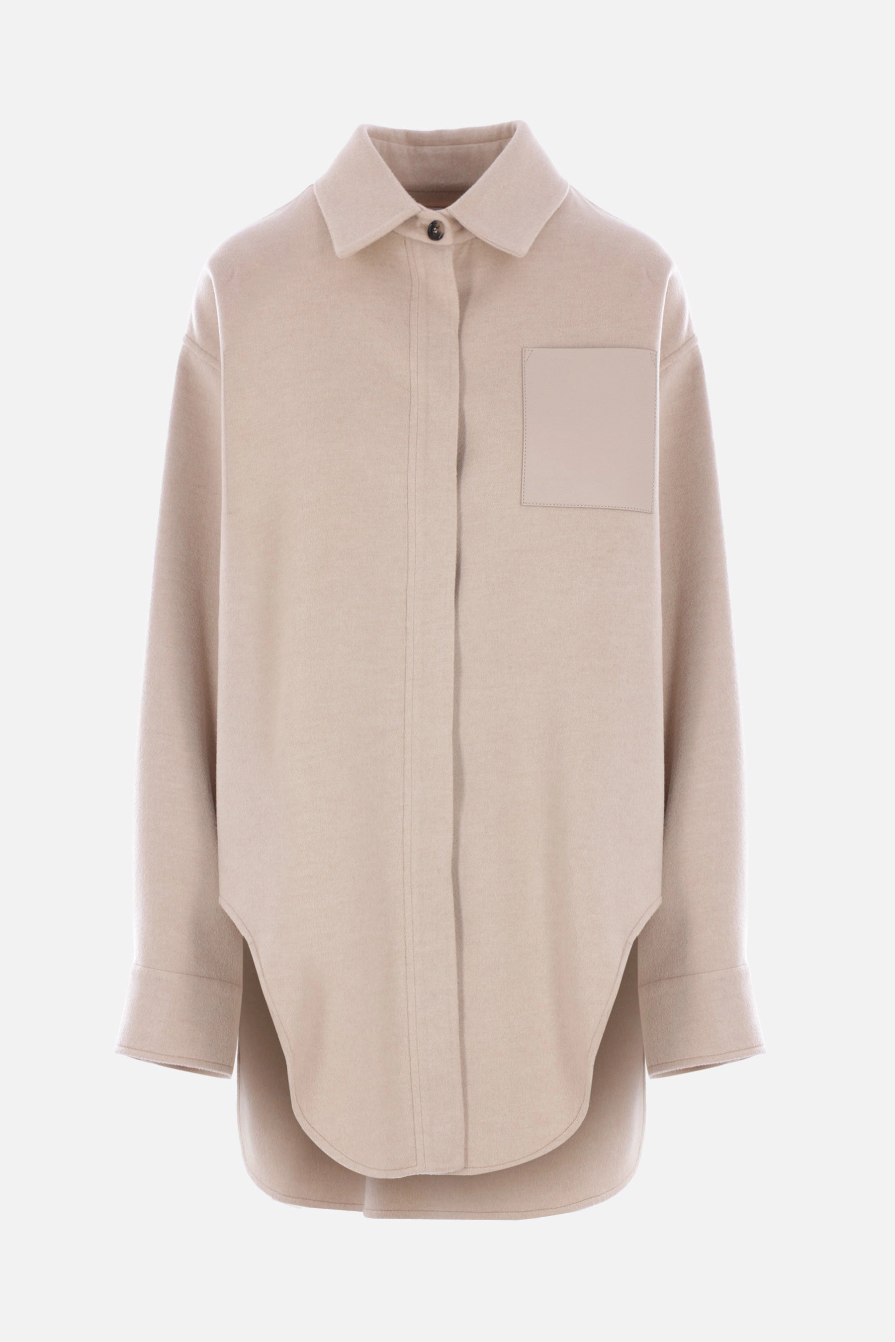 wool and cashmere overshirt